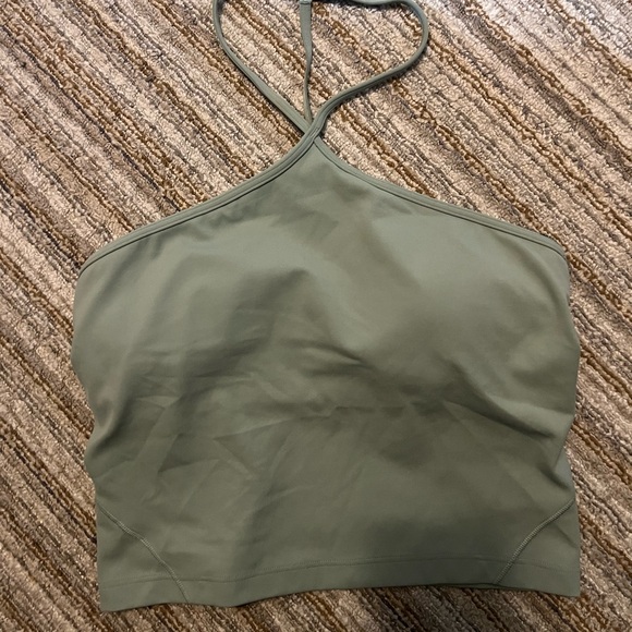 LuluLemon Green Halter Top Bra Tank - Picture 1 of 2